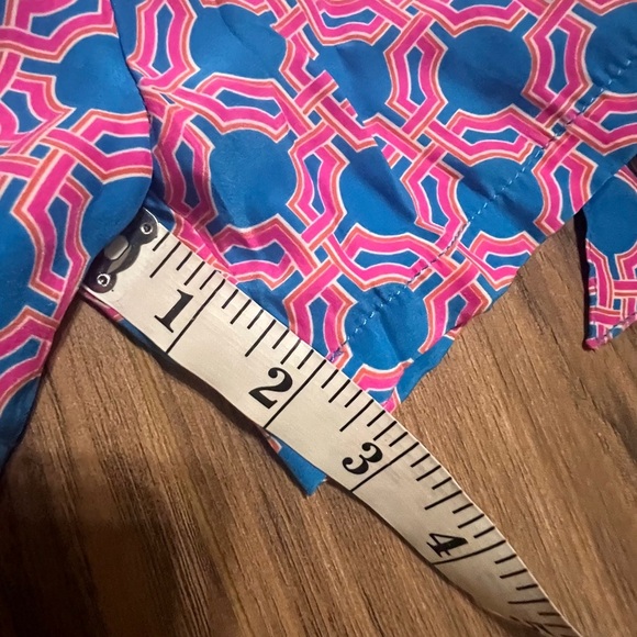 Julie Brown NYC 100% Silk Romper with pockets Geometric Print Size 4 - Picture 11 of 12